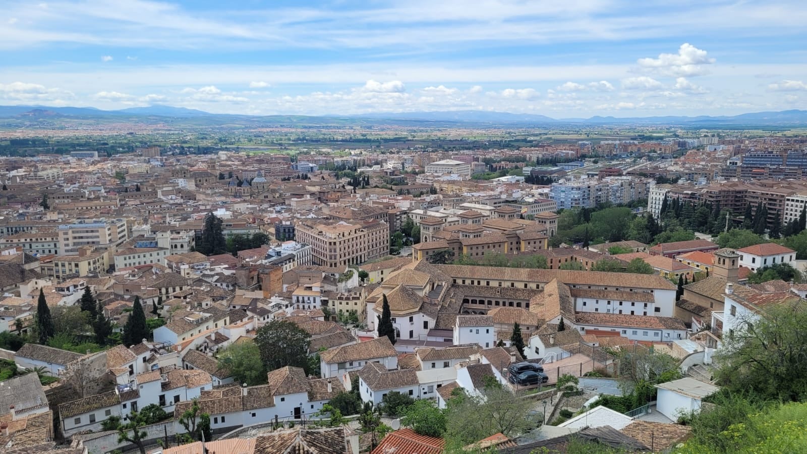 Vista panorámica de Granada